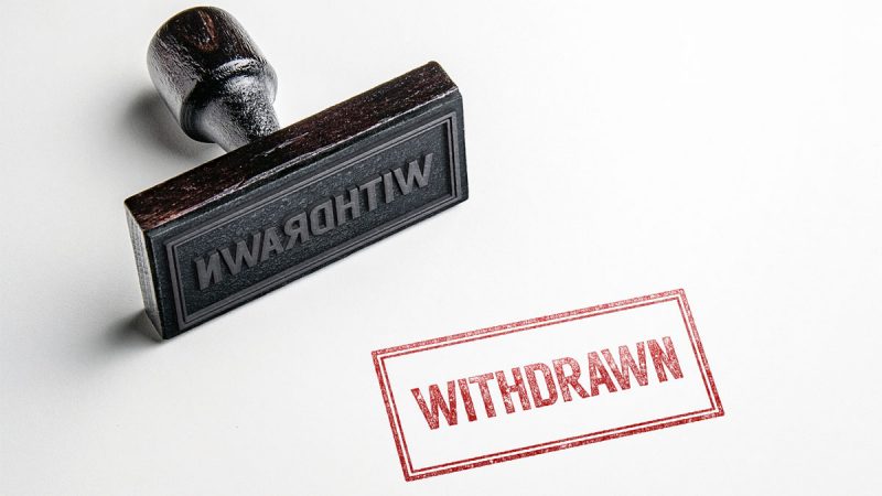 Withdrawn Support 