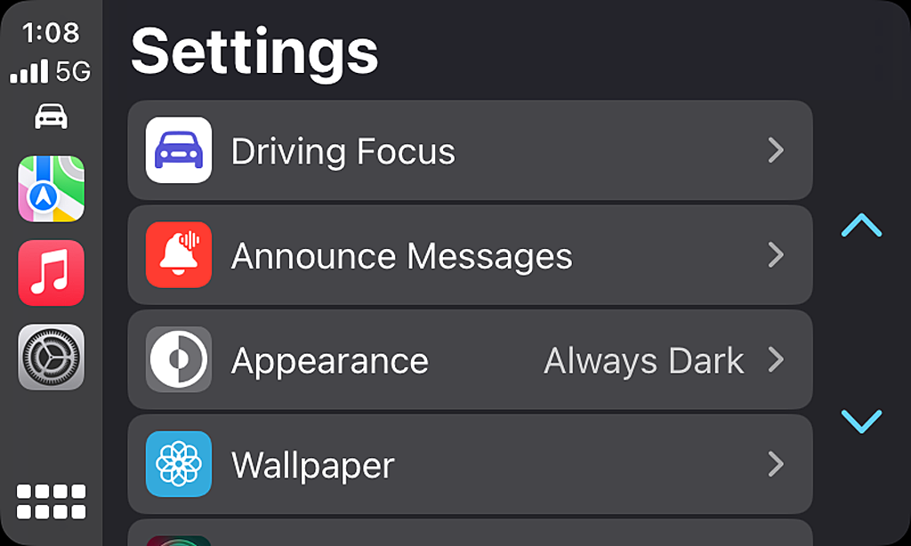 Check your CarPlay settings